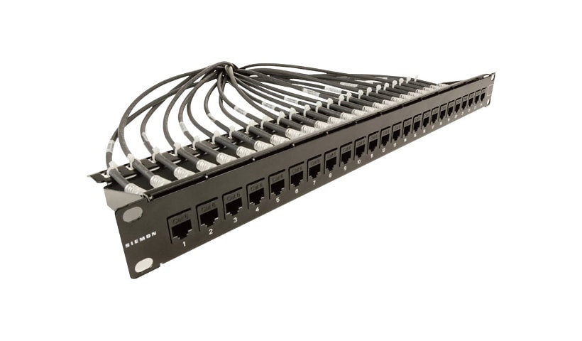 Siemon MAX In-Line Coupler Panel - patch panel - 1U - 19"