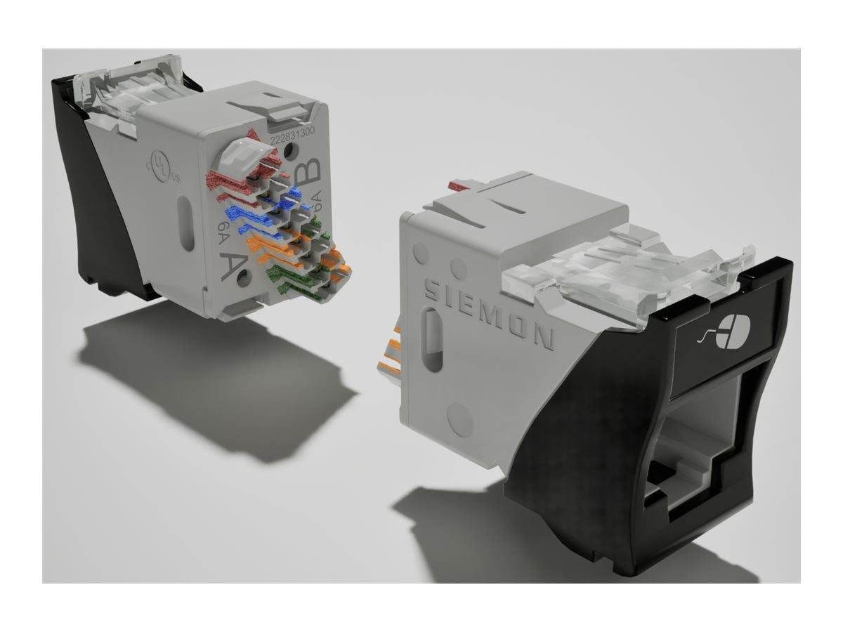 Siemon UltraMAX UTP CAT6A RJ-45 Hybrid Copper Outlet - Black