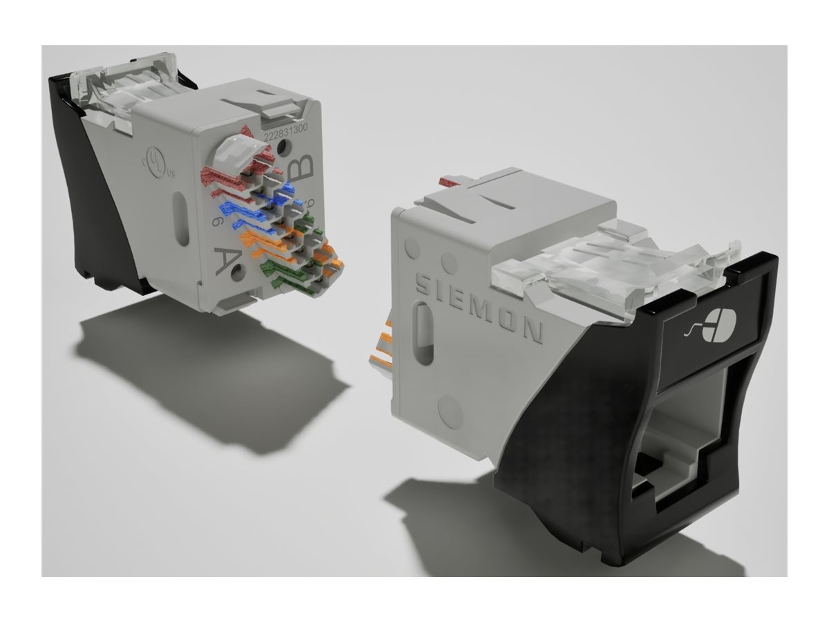 Siemon UltraMAX UTP CAT6A RJ-45 Hybrid Copper Outlet - Black