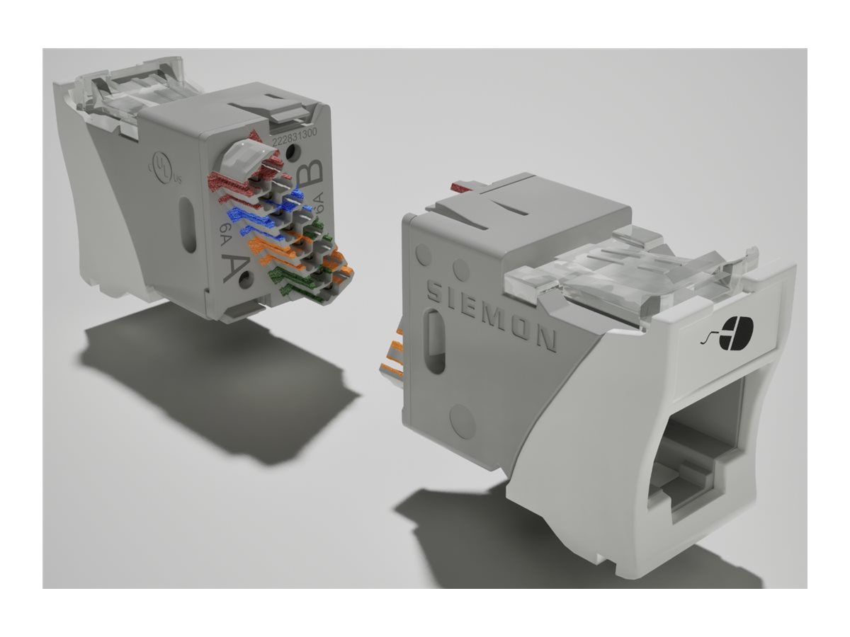 Siemon UltraMAX UTP CAT6A RJ-45 Hybrid Copper Outlet - White