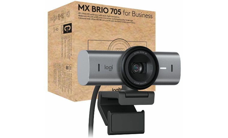 Logitech MX Brio 705 for Business 4K Webcam with Auto Light