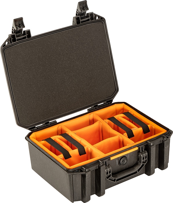 Pelican V300C Vault Equipment Case with Padded Dividers - Black