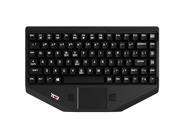 TG3 Rugged Bluetooth Keyboard with Adjustable Backlight and Touchpad- Black