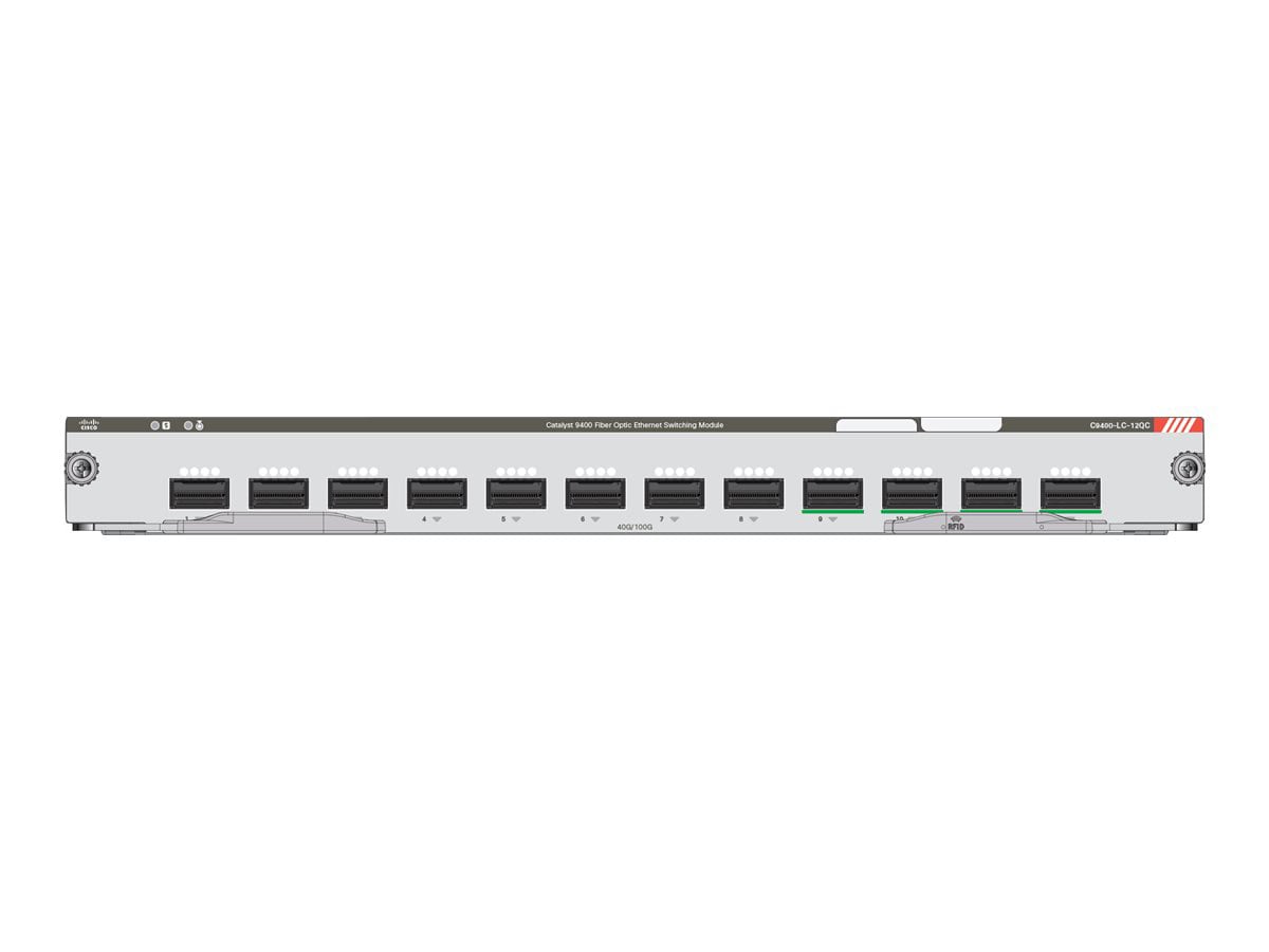 Cisco Catalyst 9400 Series Line Card - switch - 12 ports - plug-in ...