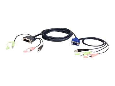 ATEN 2L-7DX2U - keyboard / video / mouse / audio cable - 1.8 m