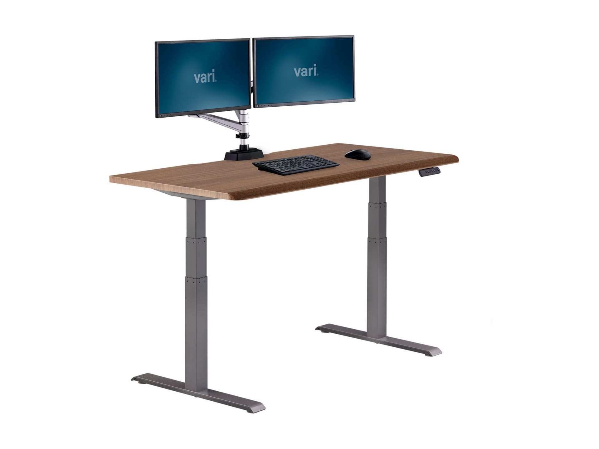 Thumbnail 2 of 9 for Vari Electric Standing Desk with ComfortEdge™ 60x30" - Walnut
