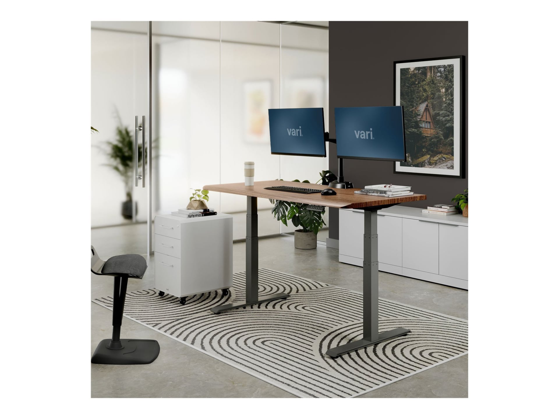 Thumbnail 4 of 9 for Vari Electric Standing Desk with ComfortEdge™ 60x30" - Walnut