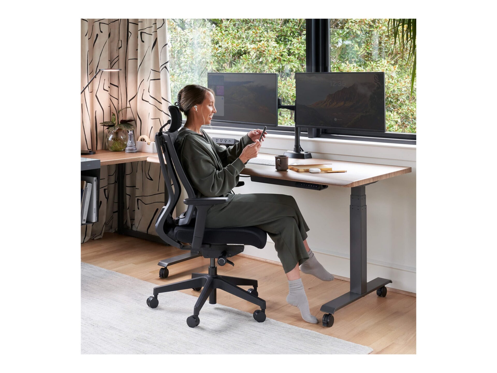 Thumbnail 5 of 9 for Vari Electric Standing Desk with ComfortEdge™ 60x30" - Walnut