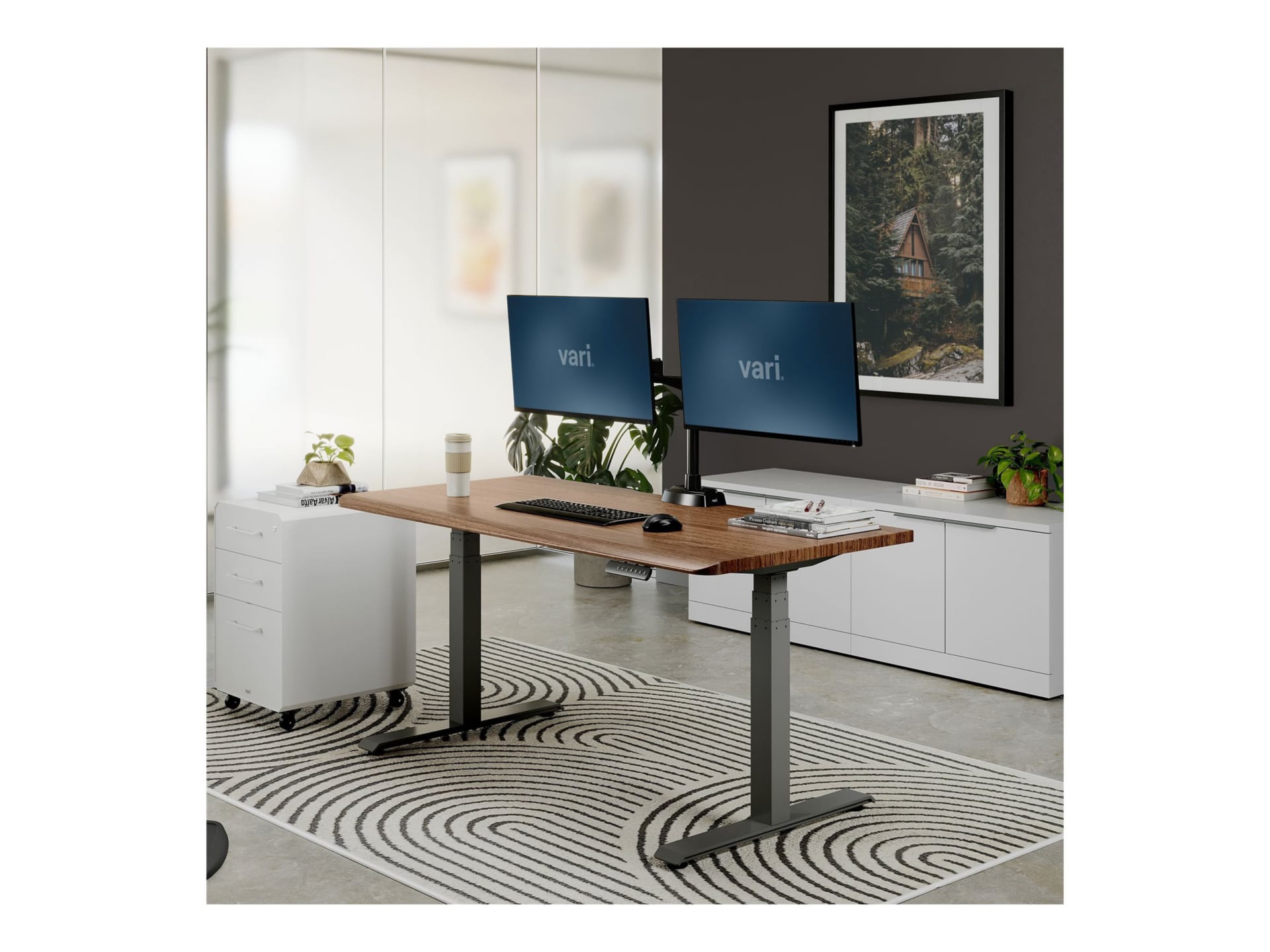 Thumbnail 6 of 9 for Vari Electric Standing Desk with ComfortEdge™ 60x30" - Walnut