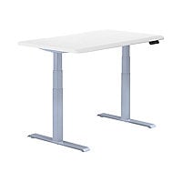 Vari - sit/standing desk - rectangular with contoured side - white