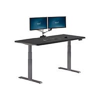 Vari - sit/standing desk - rectangular with contoured side - black