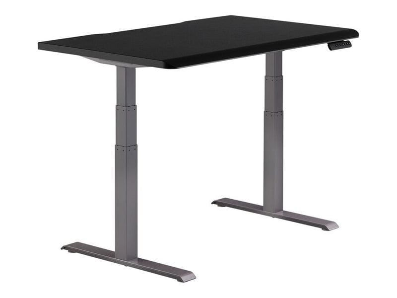 Vari - sit/standing desk - rectangular with contoured side - black