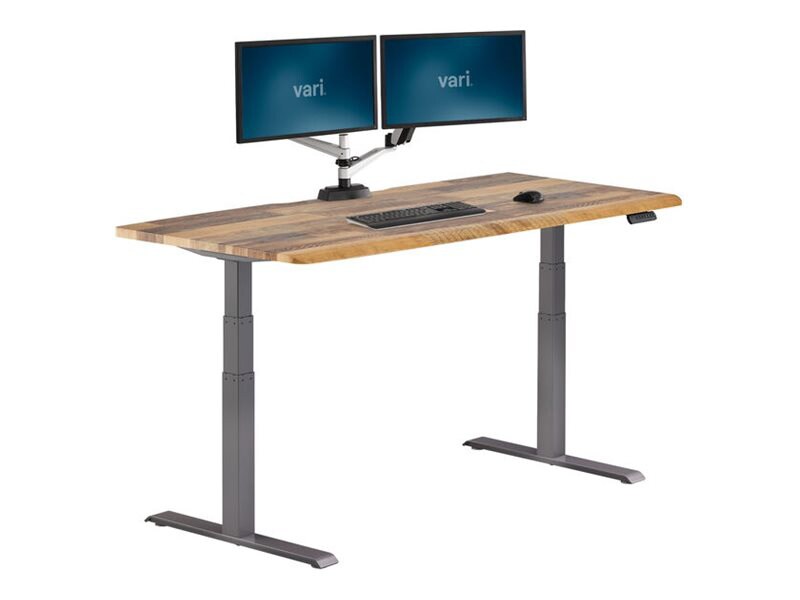 Vari Electric Standing Desk with ComfortEdge™ 72x30" - Reclaimed Wood