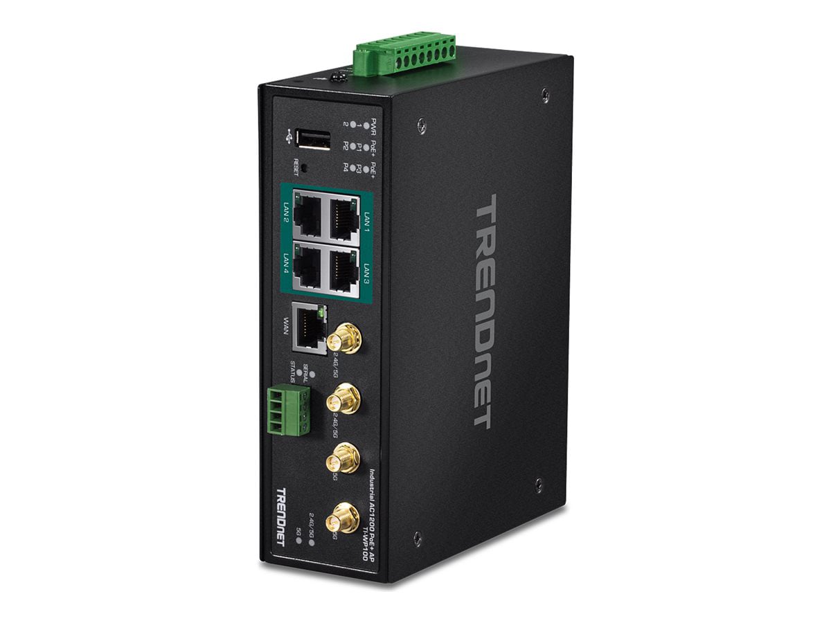 TRENDnet TI-WP100 - wireless router - Wi-Fi 5 - desktop - TAA Compliant