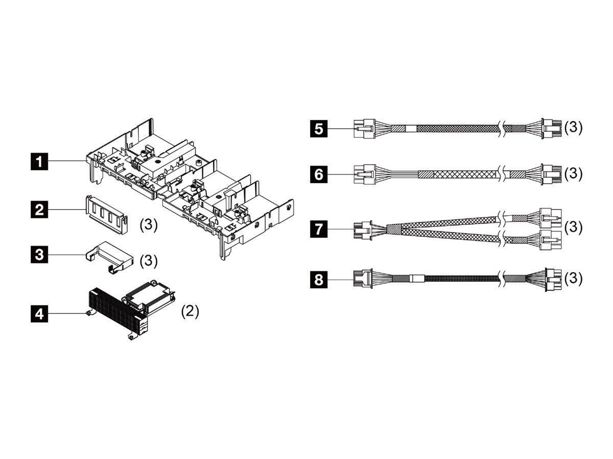 Lenovo GPU Full Length Thermal Option Kit for ThinkSystem SR650 V3 Rack Server