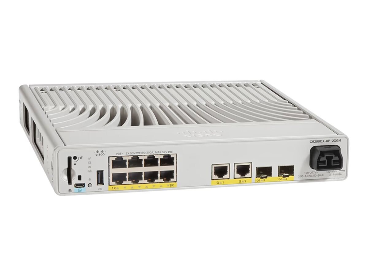 Cisco Catalyst 9200CX - Network Essentials - switch - compact - 8 ports - managed - rack-mountable