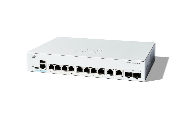 シスコシステムズ Cisco Catalyst C1300-8T-E-2G Cisco Catalyst 1300 8-Port Gigabit Ethernet Switch with External