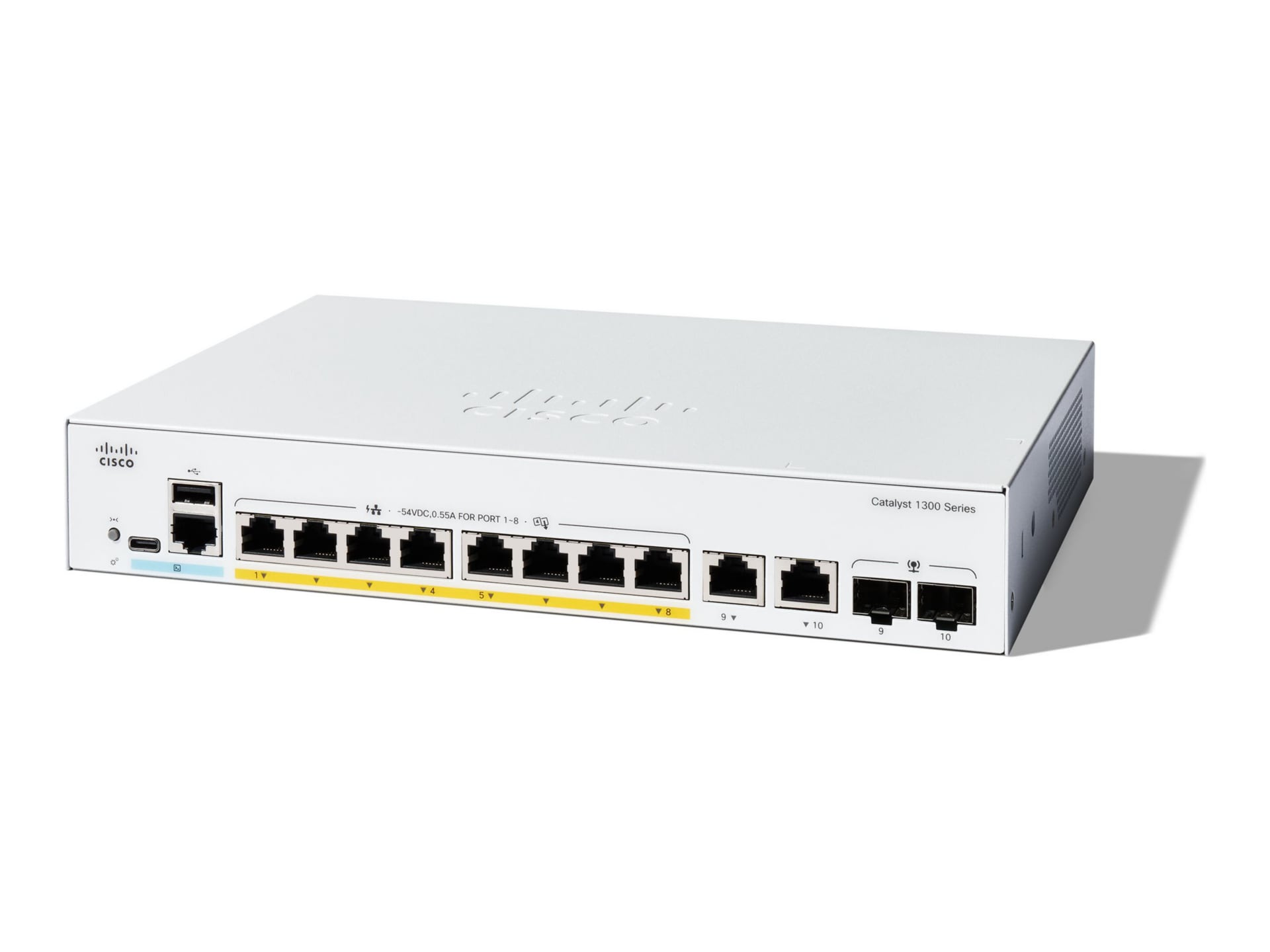 Cisco Catalyst 1300-8P-E-2G - switch - 8 ports - managed - rack-mountable