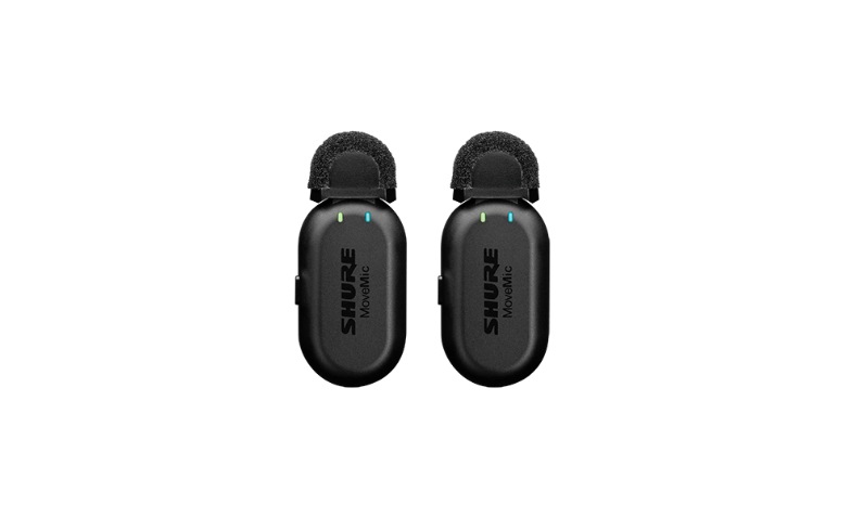 Shure MoveMic Dual Channel Wireless Lavalier Microphone - MV-TWO