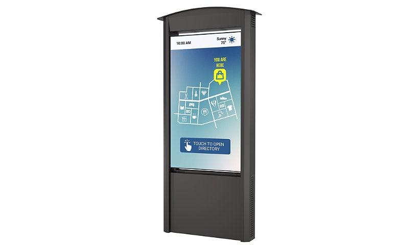 Peerless-AV Smart City Kiosk with 55" Xtreme High Bright Outdoor Display - Black