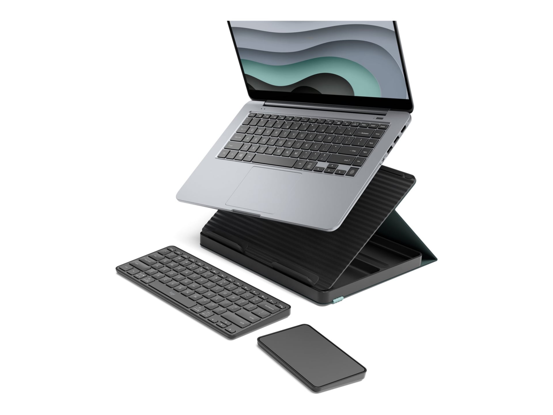 Logitech Casa Pop-Up Desk - keyboard and touchpad set - QWERTY - English -