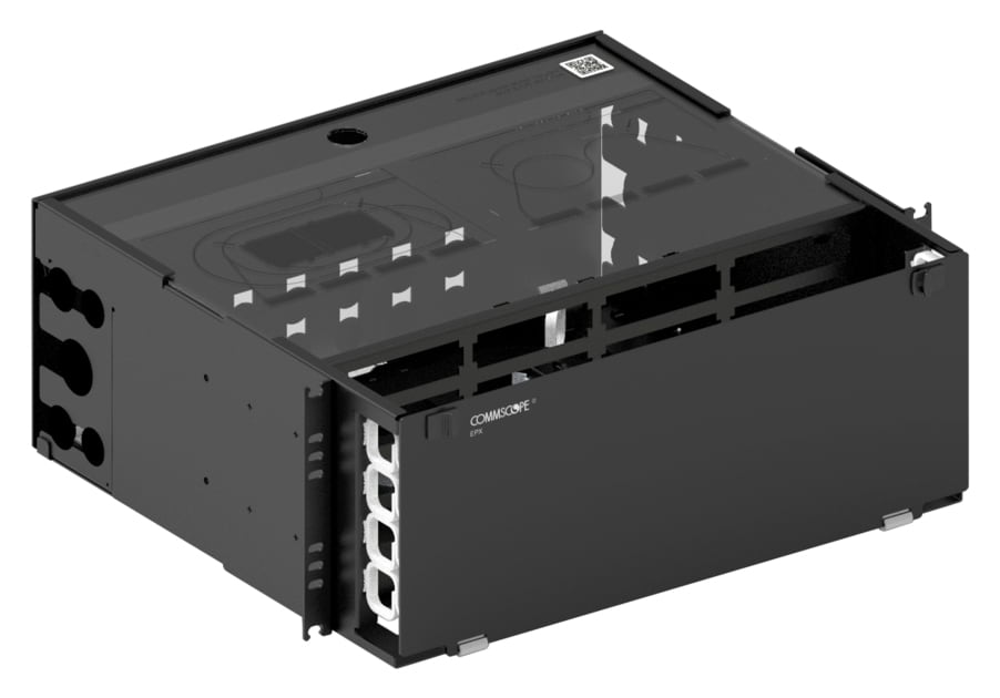 CommScope EPX 4U Fixed Fiber Patch Panel - Black