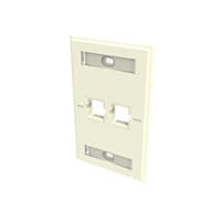 CommScope FP-LBL Single Gang, 2-Port Faceplate Kit - Electrical Ivory