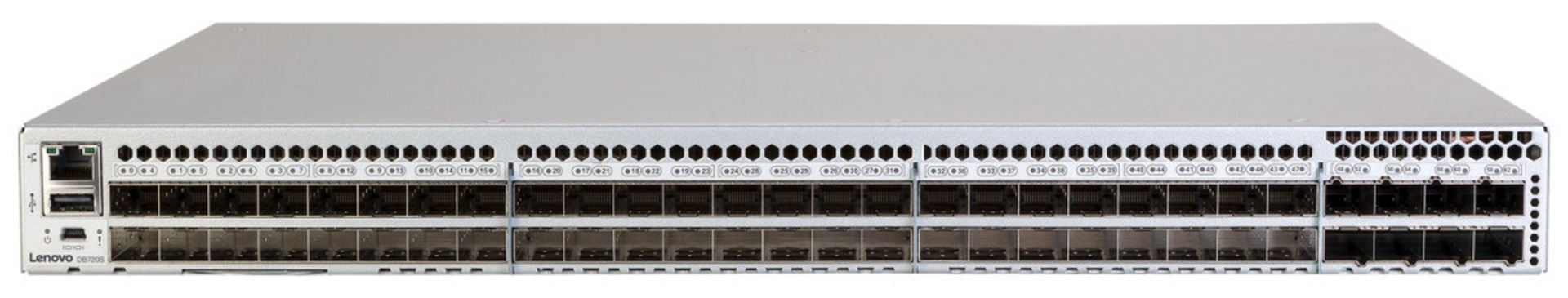 Lenovo ThinkSystem DB720S 24-Port SFP 64GB Fiber Channel SAN Switch