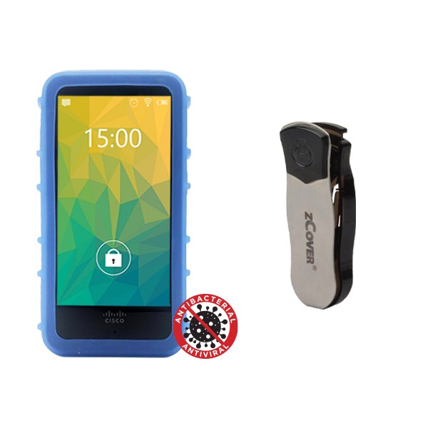 zCover Ruggedized Silicone Dock-in-Case for Webex 840S Wireless/ Versity 9253 Smart Phone - Blue