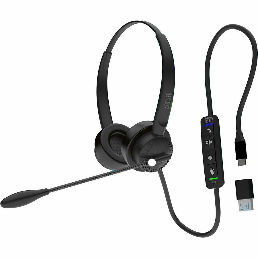 Adesso Xtream P4T-TAA Headset with Push to Talk, Volume +/-, Answer/End Call Controls