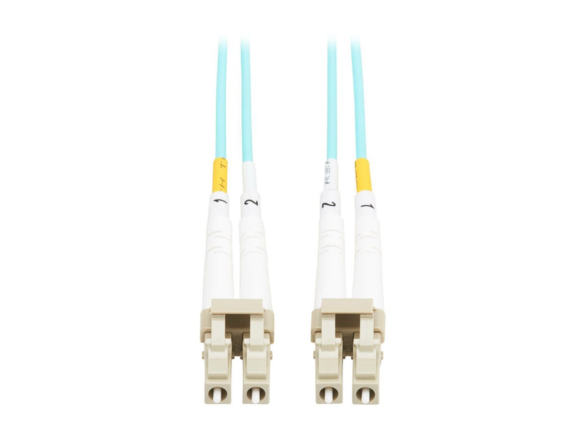 Eaton Tripp Lite Series 10Gb Duplex Multimode 50/125 OM3 OFNP Fiber Patch Cable (LC/LC) - Aqua, 1 m (3.3 ft.), TAA