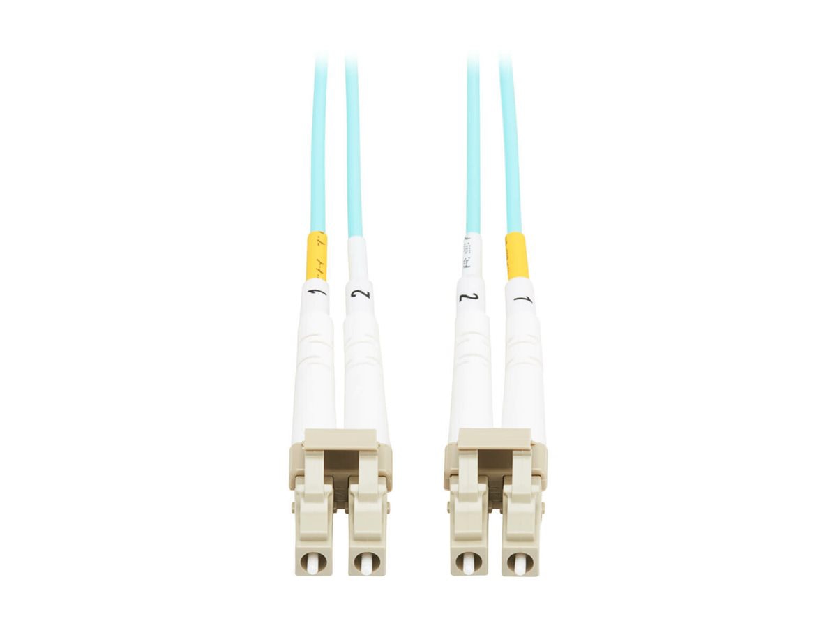 Eaton Tripp Lite Series 10Gb Duplex Multimode 50/125 OM3 OFNP Fiber Patch Cable (LC/LC) - Aqua, 5 m (16.4 ft.), TAA