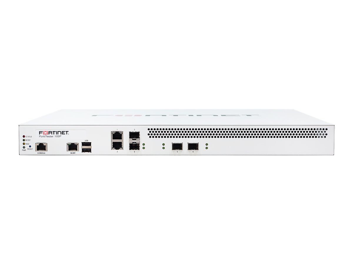 Fortinet FortiTester 100F - Enterprise Bundle - network testing device - with 1 year FortiCare 24X7 Support