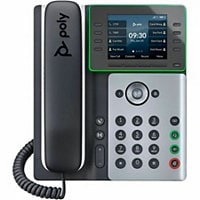 Poly Edge E500 IP Phone - Corded - Corded - Desktop - Black - TAA Compliant