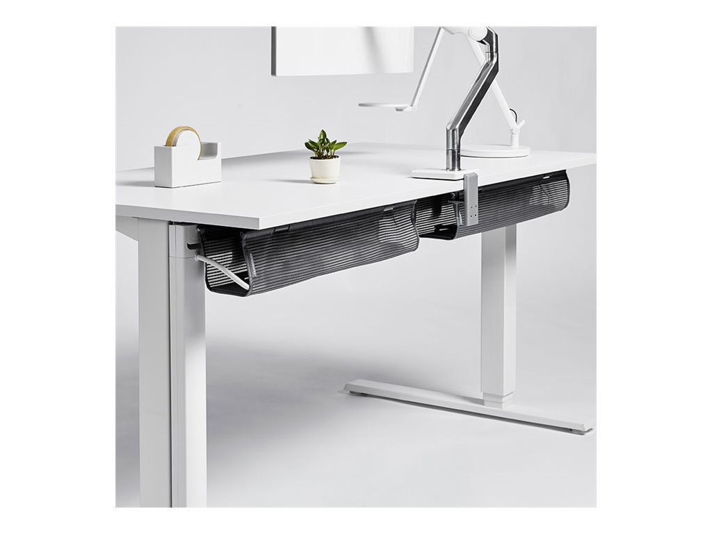 Humanscale NeatTech mounting component - large - pinstripe white with gray trim