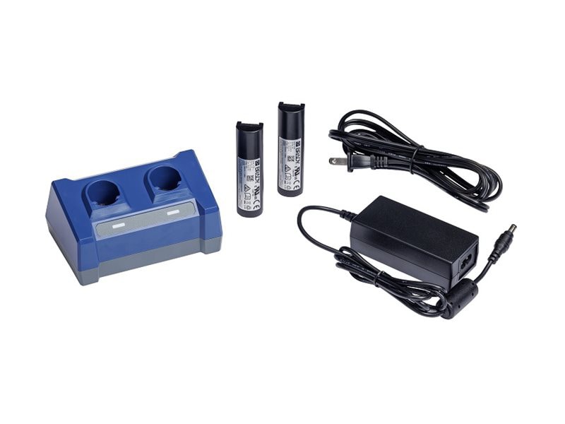 Brady V1100 - Accessory Kit - barcode scanner battery charger + batteries - Li-Ion - 3300 mAh