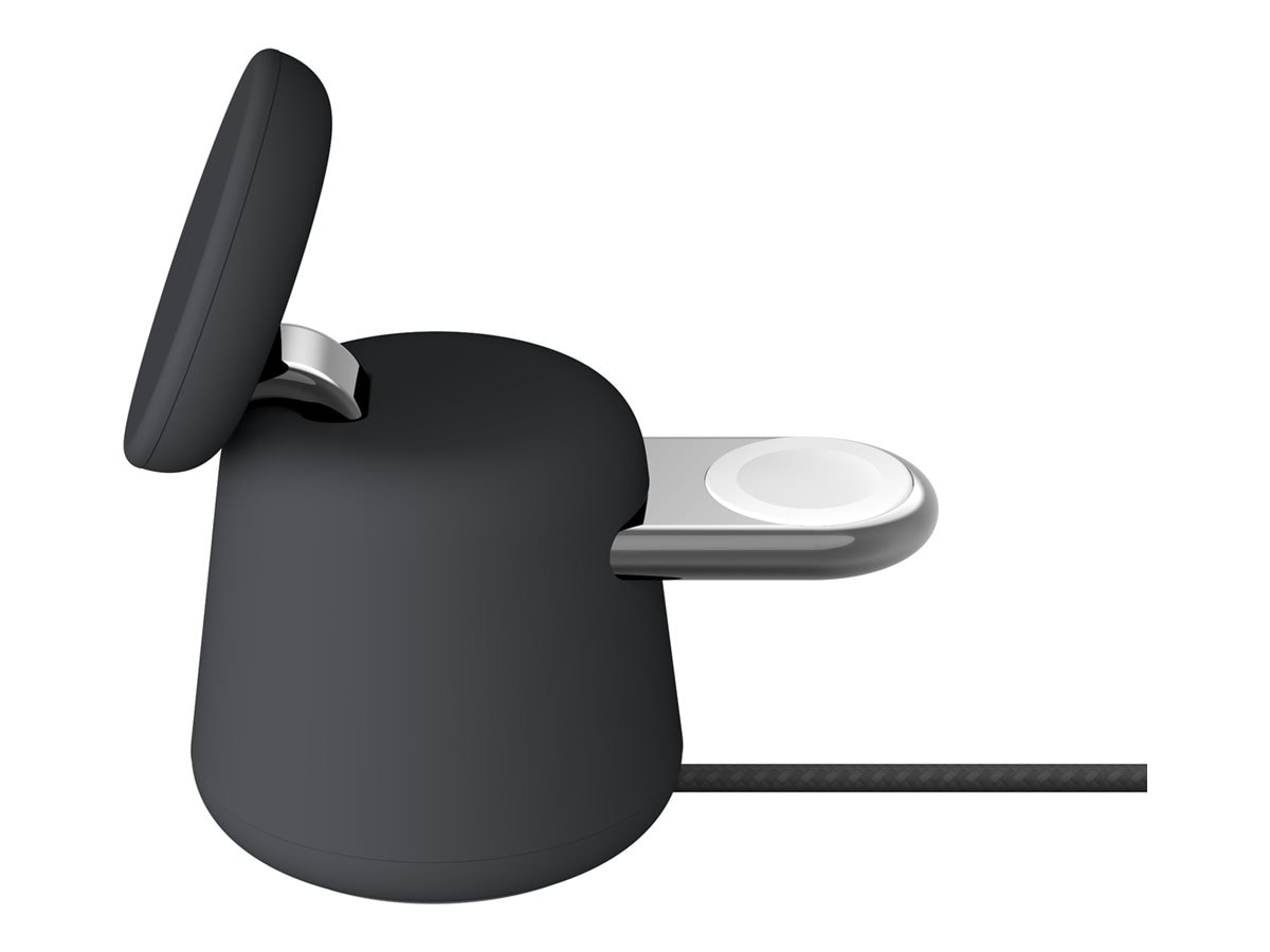 Belkin BoostCharge Pro 2-in-1 Wireless Charging Stand w MagSafe 15W - Gray