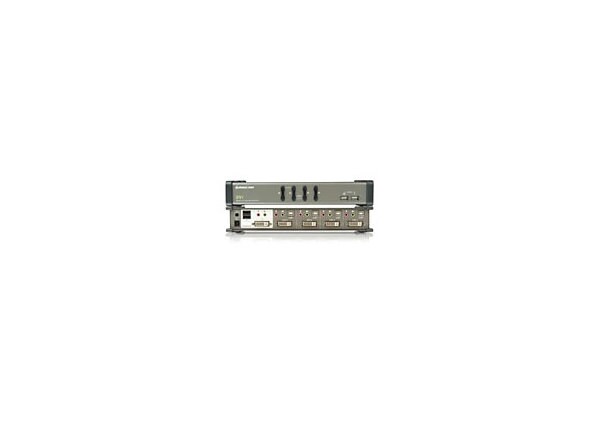 IOGEAR 4 Port USB DVI KVM With Audio/Peripheral Sharing/Cables