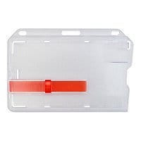 Brady People ID card holder - for 3.4 in x 2.13 in - red, frosted, clear tr