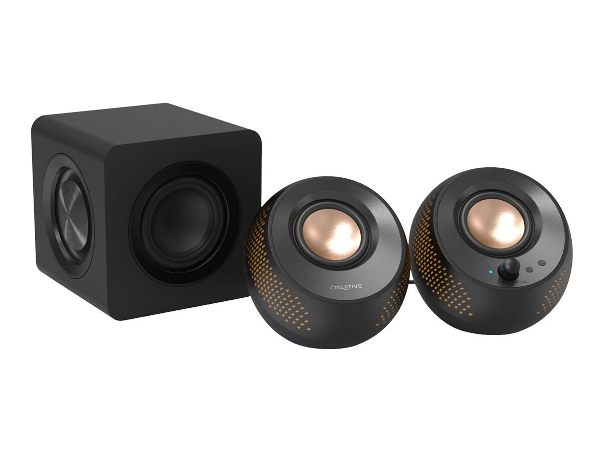 Creative Pebble X Plus 2.1 Bluetooth Speaker System - 15 W RMS - Black