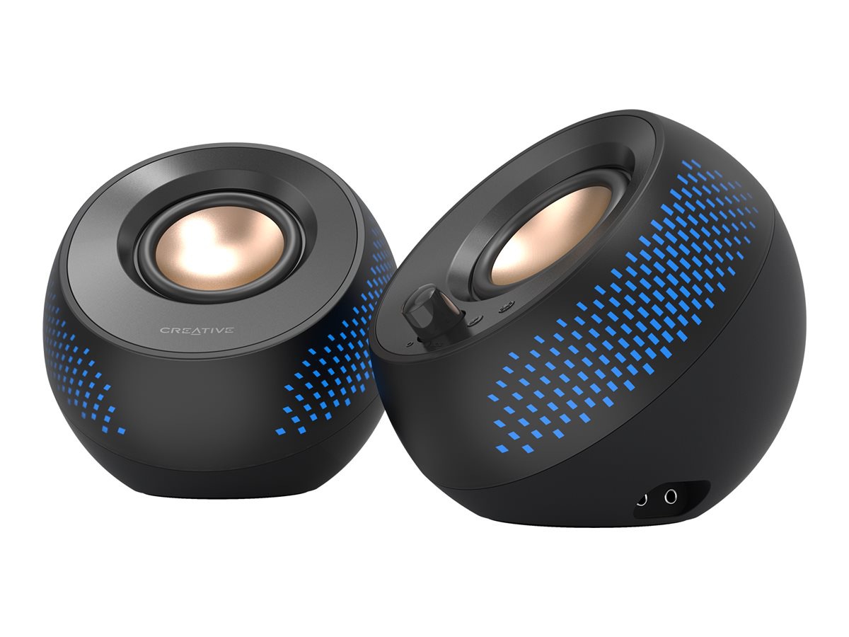 Creative Pebble X 2.0 Bluetooth Speaker System - 15 W RMS - Black