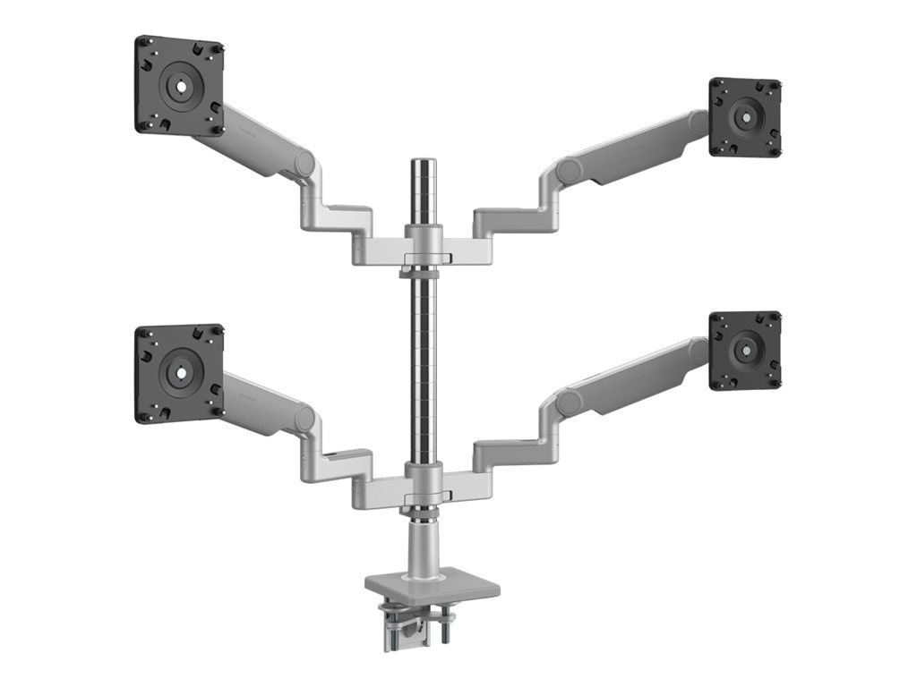 Humanscale M/FLEX M2.1 mounting kit - for 4 LCD displays - silver, gray trim