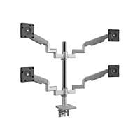 Humanscale M/FLEX M2.1 mounting kit - for 4 LCD displays - silver, gray tri