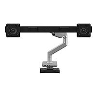 Humanscale M8.1 mounting kit - for 2 flat panels - with charging hub - silv