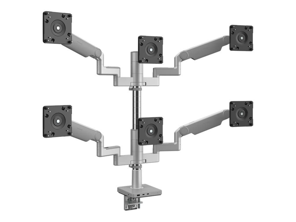 Humanscale M/FLEX M2.1 mounting kit - for 6 LCD displays - silver, gray trim