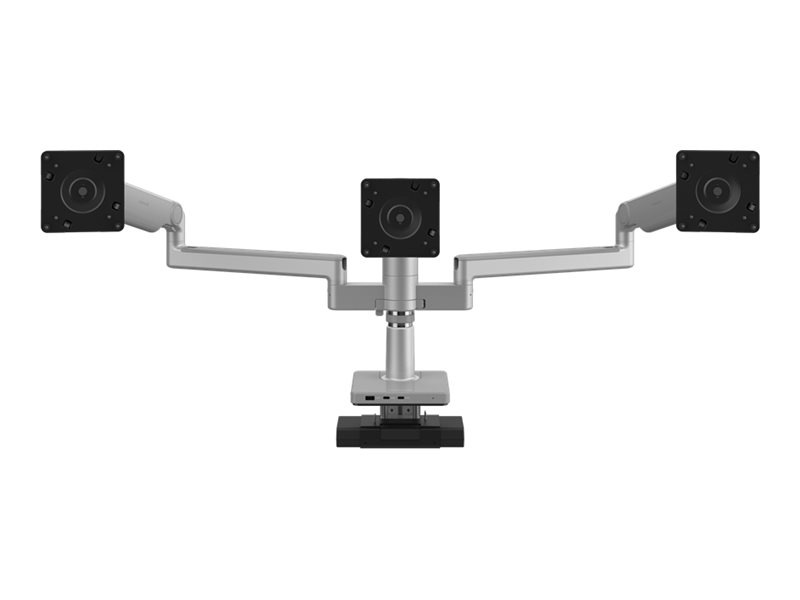 Humanscale M/FLEX M2.1 mounting kit - for 3 LCD displays - silver, gray trim