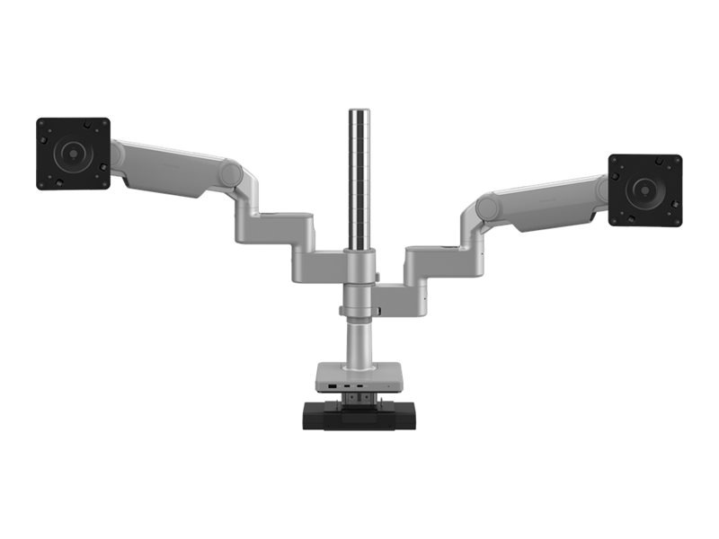 Humanscale M/FLEX M8.1 mounting kit - for 2 LCD displays - silver, gray trim