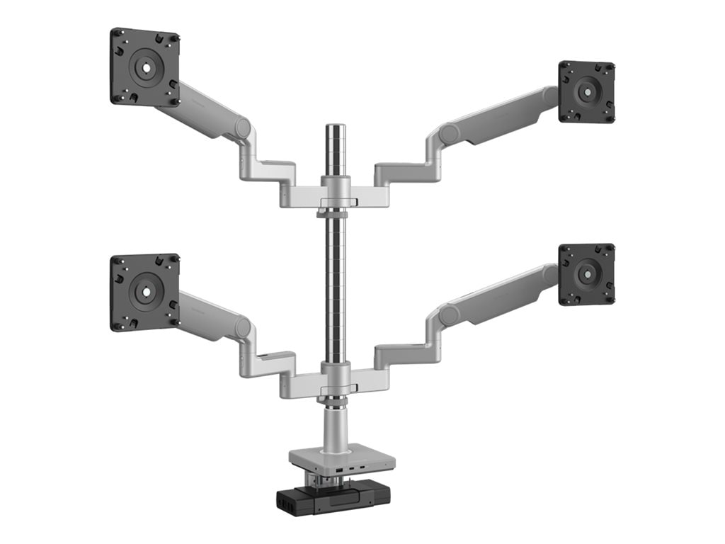 Humanscale M/FLEX M2.1 mounting kit - for 4 LCD displays - silver, gray trim
