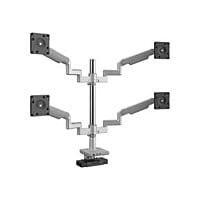 Humanscale M/FLEX M2.1 mounting kit - for 4 LCD displays - silver, gray tri