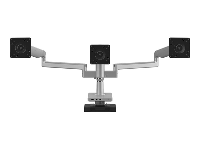 Humanscale M/FLEX M8.1 mounting kit - for 3 LCD displays - silver, gray trim